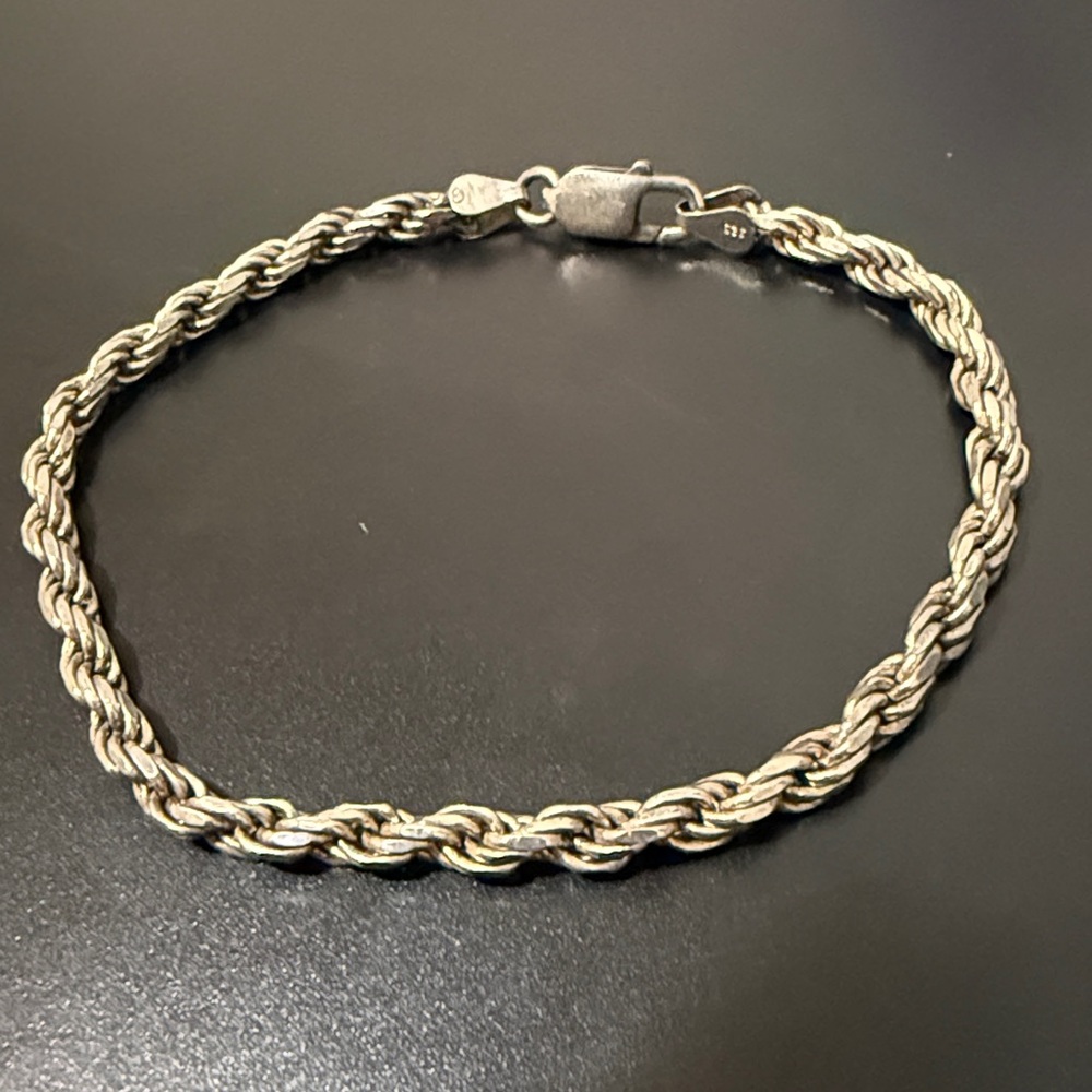Elegant SILVER Rope Chain bracelet